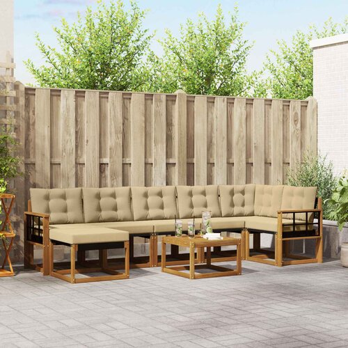  Set vanjskih sofa 8 kom. Prirodna i bež Cene