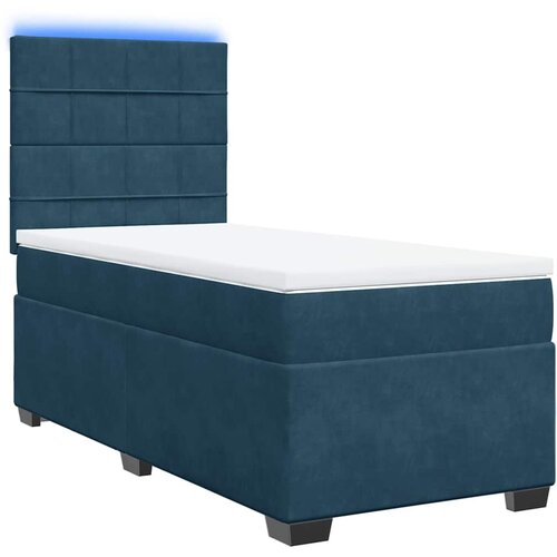 Box spring krevet s madracem plavi 90x190 cm bar&amp;scaron;unasti Slike