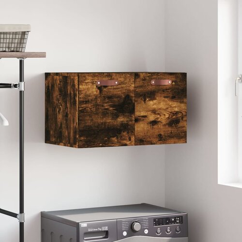 vidaXL Stenska omarica dimljeni hrast 60x36,5x35 cm inženirski les Cene