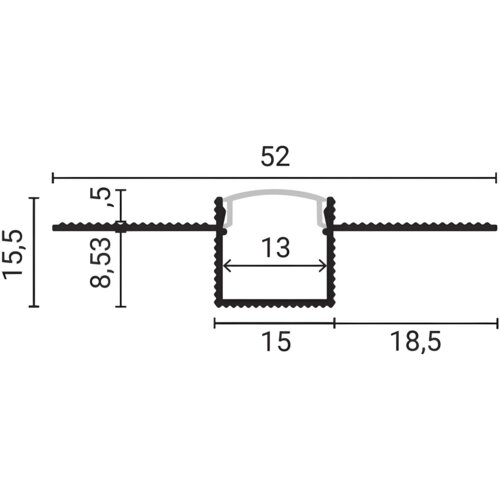 Optonica ALUPROFIL ZA LED TRAKE 2M GIPS UGRADNI SAVITLJIVI CRNI DIFUZOR 15112 Cene