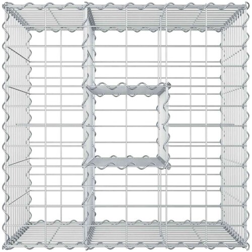  Gabionski uzdignuti krevet Srebrno 60 x 60 x 55 cm - 60 x 50 x 55 cm Slike
