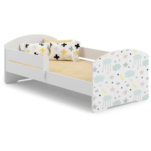 Kobi Furniture Enojna postelja Luk 140x70 z umetniškim delom - Zvezde, (21960867) Cene