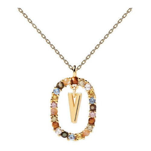  Ženska pd paola letter v zlatna ogrlica sa pozlatom 18k ( co01-281-u ) Cene