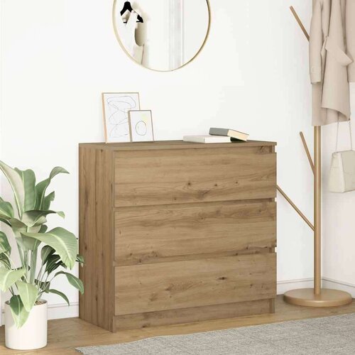  Komoda artisan hrast 80x35x76 cm inženirski les Cene