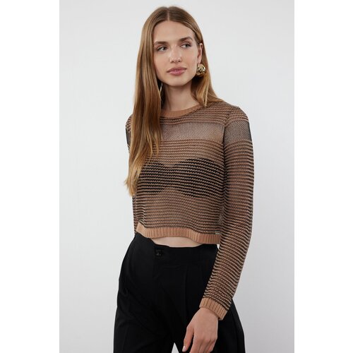 Trendyol Black Transparent Transitional Glitter Knitwear Sweater Cijene