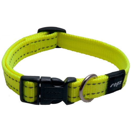 Rogz classic ogrlica za pse sa reflektujućim šavom m — 26–40 cm neon žuta Cene