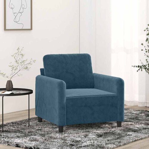 vidaXL Fotelja plava 60 cm bar&scaron;unasta Cijene
