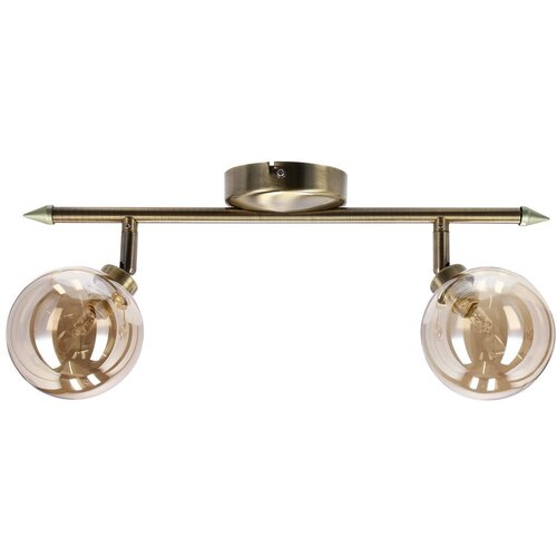 Candellux Lighting Stropna svjetiljka u brončanoj boji sa staklenim sjenilom &amp;oslash; 10 cm Rodia &amp;ndash; Slike