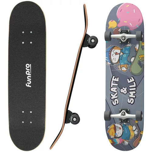 Fun Pro Skate 21 Skateboard Small za otroke Maple Wood Cool Designs