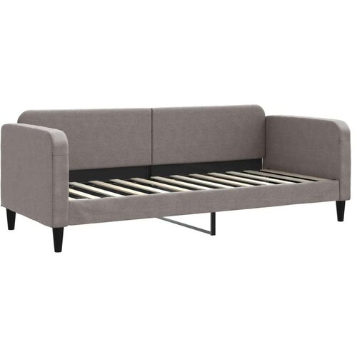  Dnevni krevet na razvlačenje smeđesivi 80 x 200 cm od tkanine Slike