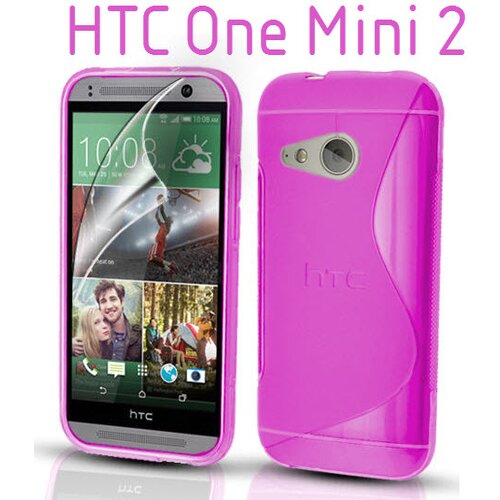  Gumijasti / gel Sline etui za HTC One Mini 2 - roza Slike