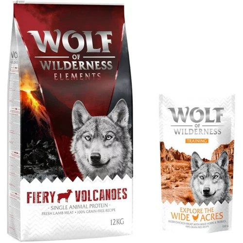Wolf of Wilderness 12kg + 100g Snack "Explore the Wide Acres" piletina gratis! - Fiery Volcanoes - janjetina