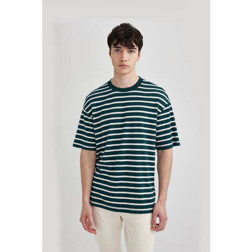 Defacto Comfort Fit Crew Neck Striped Short Sleeve T-Shirt Slike
