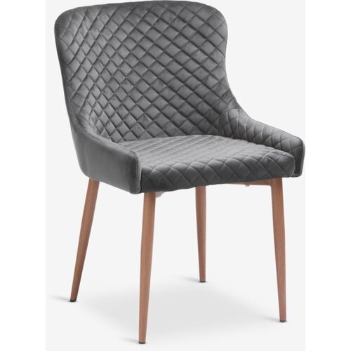  Pebringe trpezarijska stolica baršun siva/hrast ( 3640116 ) Cene