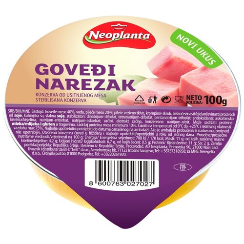 Neoplanta Narezak goveđi 100g Cene