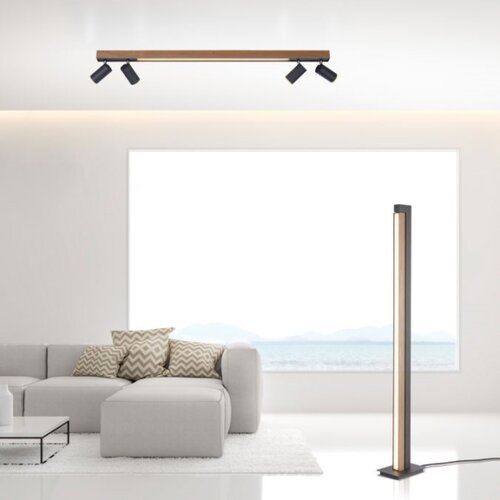 PAUL NEUHAUS LED plafonska svetiljka PURE Lines Spot hrast CCT dimabilno Slike
