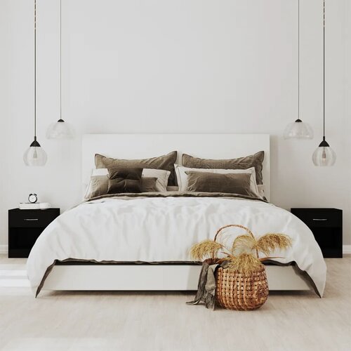 The Living Store Noćni ormarići 2 kom s ladicom crni Cijene
