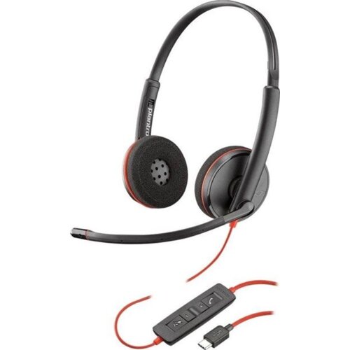 Poly Blackwire 3220 Slušalice Žičano Obruč za glavu Ured / pozivni centar USB Tip-C Crno, Crveno Cene