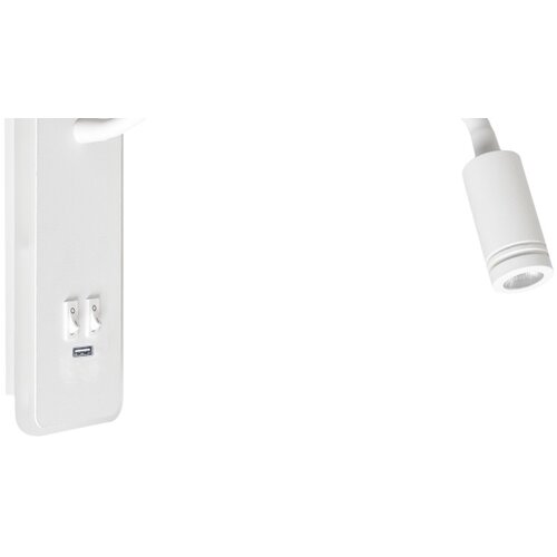  LED fleksibilna zidna lampica sa USB BASE LED/8W+LED/2W/230V bela Slike