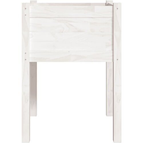  Vrtna sadilica bijela 50 x 50 x 70 cm od masivne borovine Slike