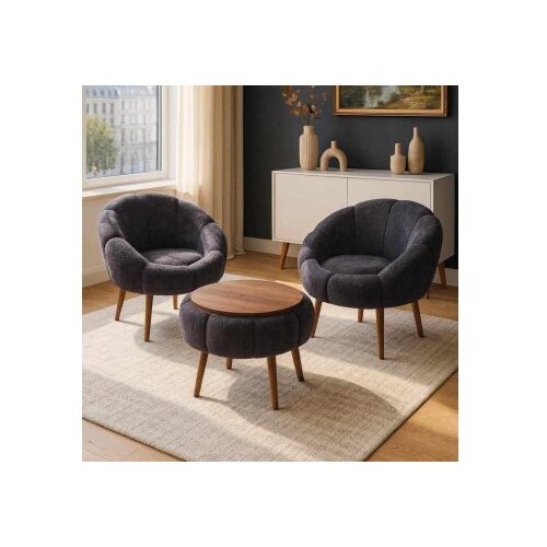 Atelier Del Sofa fotelje i klub stočić lida wellsoft anthracite Cene