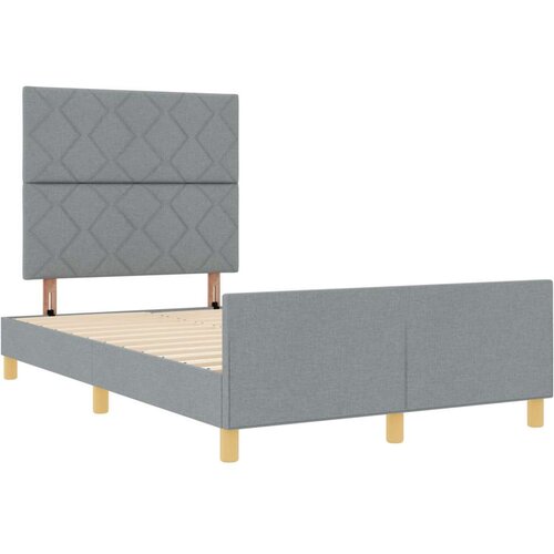 VidaXL Svijetlosivi okvir kreveta od tkanine 120x190 cm Slike