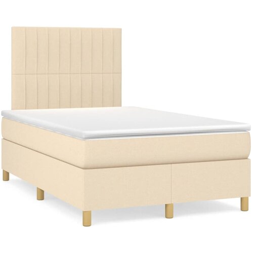  The Living Store Box spring postelja z vzmetnico krem 120x190 cm blago - Box Spring Postelja, (21441607) Cene