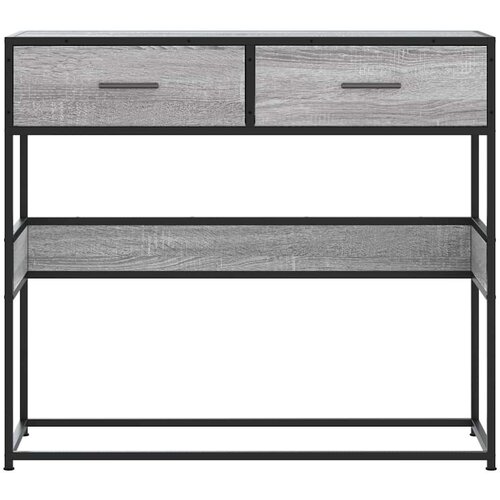 VidaXL Konzolni stol boja hrasta 90x35x80 cm konstruirano drvo Slike