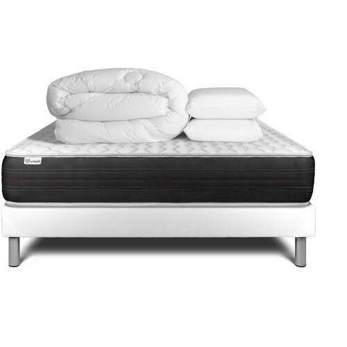 VITALIT Kompletni paket za posteljo - Vzmetnica 200x200 cm + Vzmetni okvir z letvami (komplet) + 2 vzglavnika + Prevleka - Vitalspring, (21614209) Cene