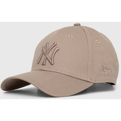 New Era Bombažna bejzbolska kapa 9FORTY NEW YORK YANKEES bež barva, 60503374