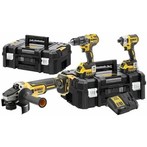 Dewalt set aku bušilica-odvijač-brusilica 18V 2×5.0 Ah DCK384P2T