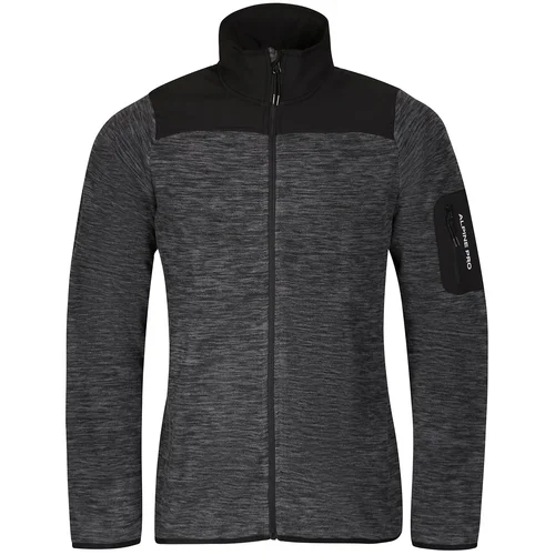 Alpine pro Men's warm sweatshirt with cool-dry treatment LONEB black