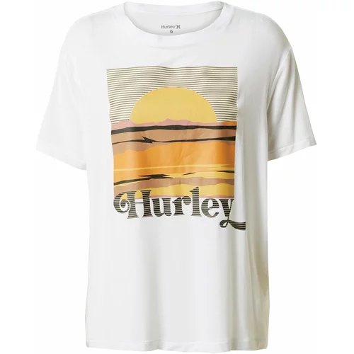 Hurley Tehnička sportska majica žuta / narančasta / crna / bijela