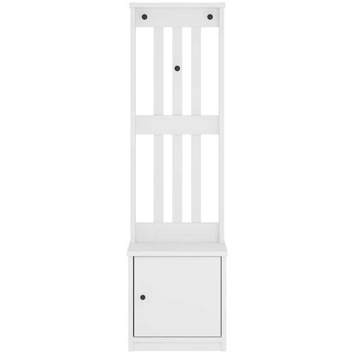vidaXL Drevo za dvorano "SANDENS" bela 45x40x159,5 cm masivni les bora Cene