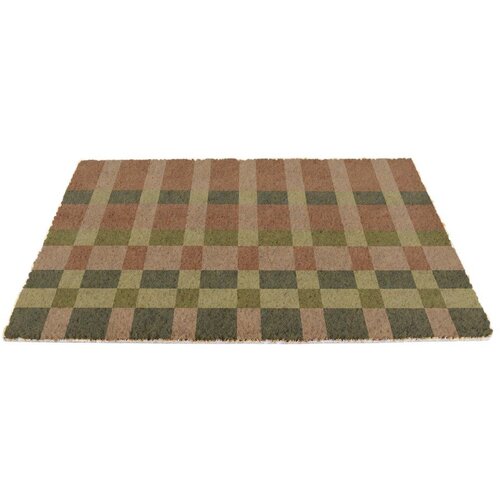 Artsy Doormats Predpražnik iz kokosovih vlaken 40x60 cm Pink and Blue Check &amp;ndash; Slike