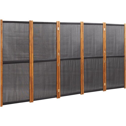 Maison Chic Paravan - Sobne pregrade 5-delni črn 350x180 cm, (22112053) Cene