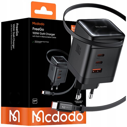 McDodo USB-C ADAPTER POLNILEC ZA APPLE, SAMSUNG, XIAOMI, 100 W, 3 VRATA, (5000262119) Slike