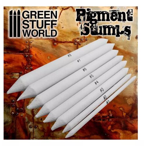 Green Stuff World set 8x pigment blending stumps Slike