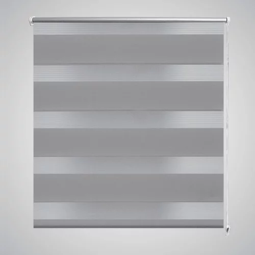 vidaXL Rolo sive zavjese sa zebrastim linijama 80 x 150 cm