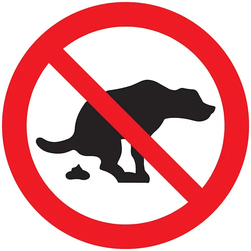  znak pickup (motiv: prepovedano puščanje pasjih iztrebkov, premer: 18 cm)