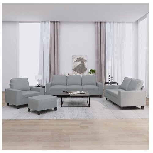 vidaXL 4-dijelni set sofa svjetlosivi od tkanine Cijene