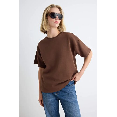 TRENDYOLMILLA Trendyol ženska majica Twoaw27Ts00005, smeđa Cene