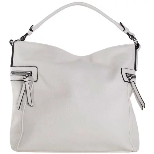 Fashion Hunters Women's white shoulder bag with an adjustable strap