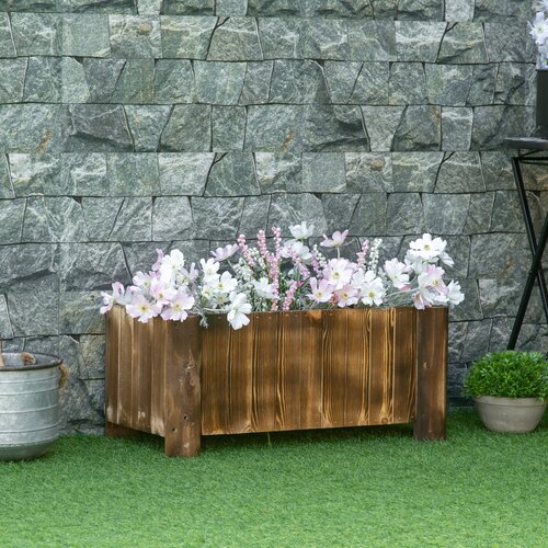 Outsunny Pravokotni zaboj za sadike iz smrekovega lesa 70 x 35 x 30 cm, (20753016) Slike
