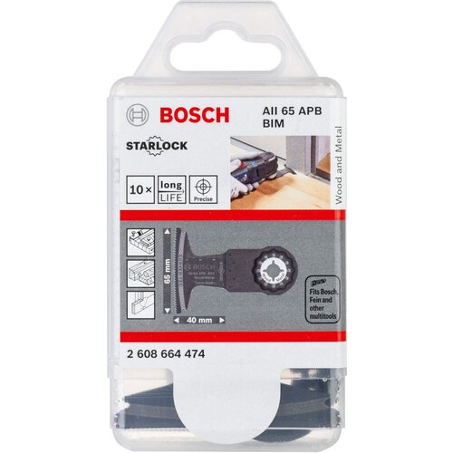 Bosch BIM list testere za uranjanje AII 65 APB Wood and Metal 40 x 65 mm - pakovanje od 10 komada - 2608664474 Slike