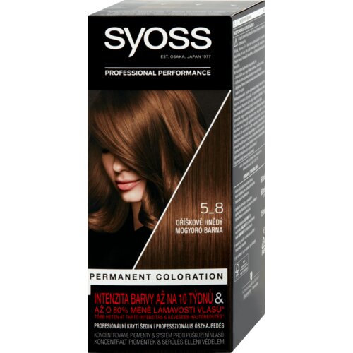 Syoss Permanent Coloration trajna barva za lase 50 ml odtenek 5-8 Hazelnut Brown Cene