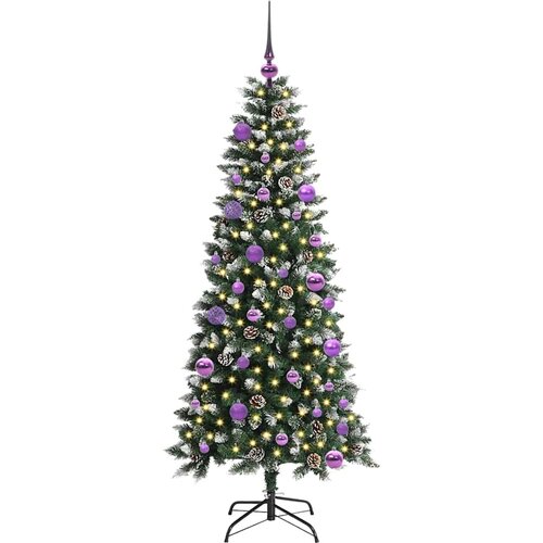  Umjetno božićno drvce Zelena 150 cm PVC, plastika i čelik Slike