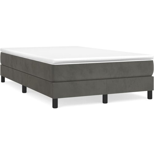 Maison Chic Box spring postelja - Vzmetna postelja z vzmetnico temno siva 120x200 cm žamet SL6423, (21904806) Slike