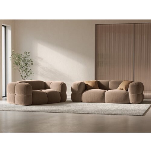 Cosmopolitan Design Smeđa bar&amp;scaron;unasti sofa 180 cm Loretto &amp;ndash; Slike