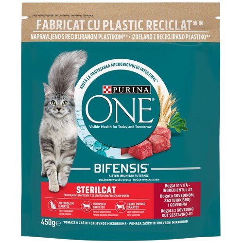 Purina ONE HRANA ZA MACE STERILCAT GOVEDINA 450G Slike